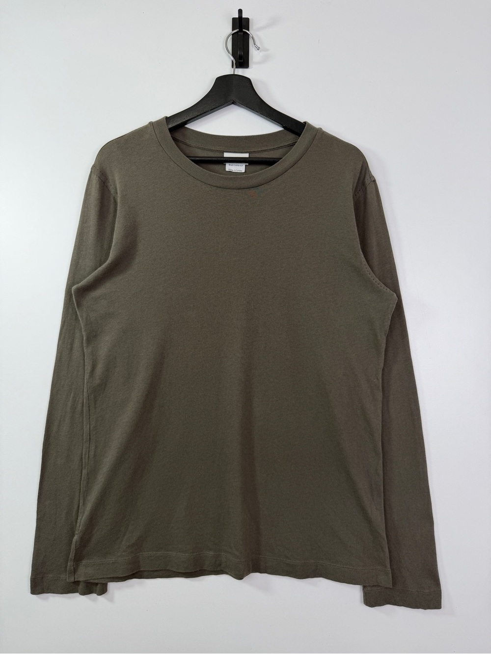 Dries Van Noten Olive Dark Taupe Long Sleeve Jersey T-Shirt Medium Relaxed Fit
